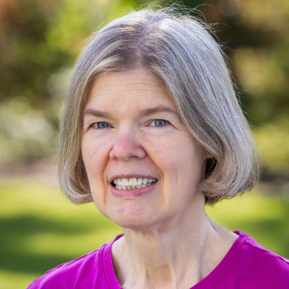 a person in a purple shirt