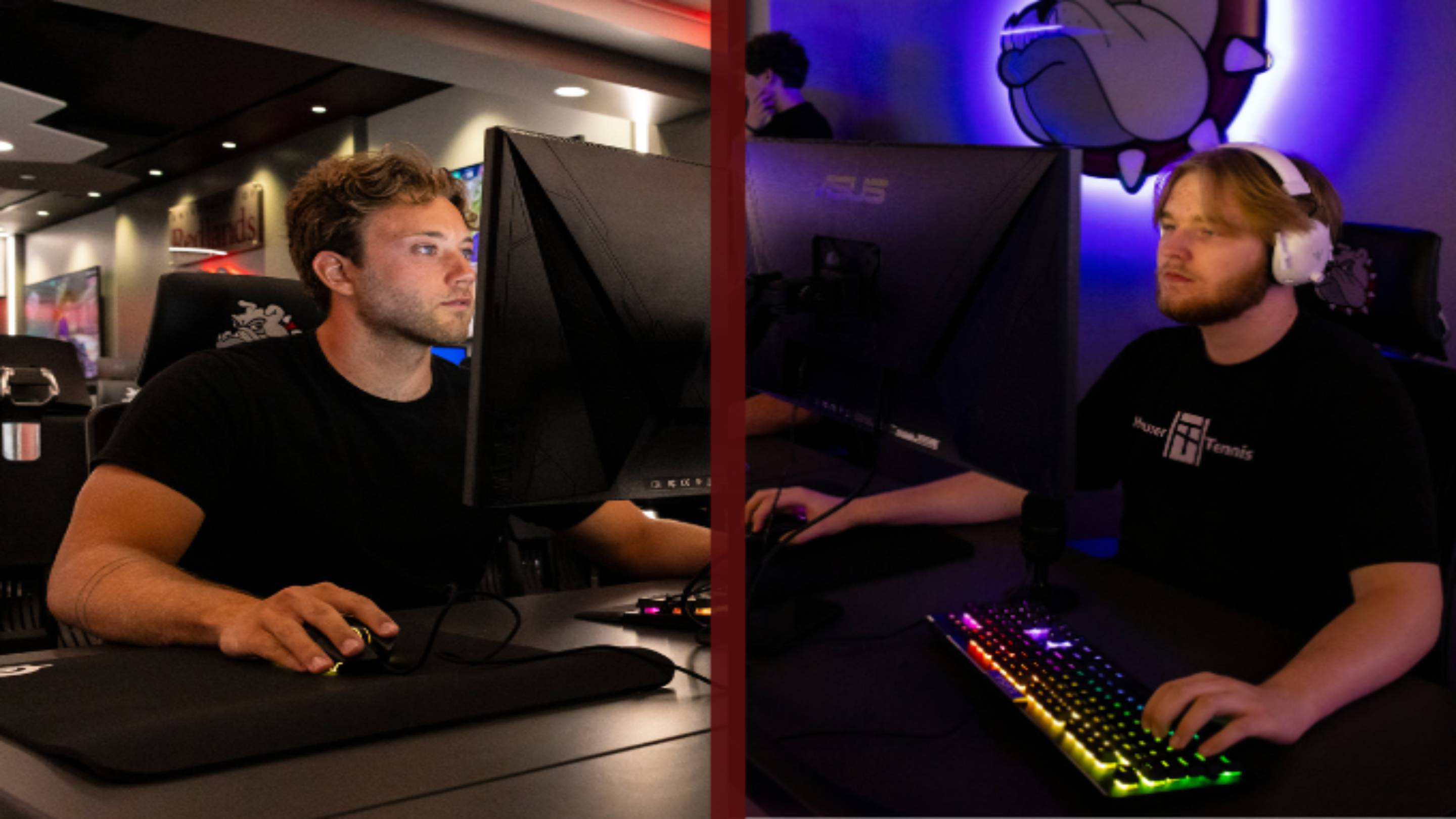 a person sitting at a computer