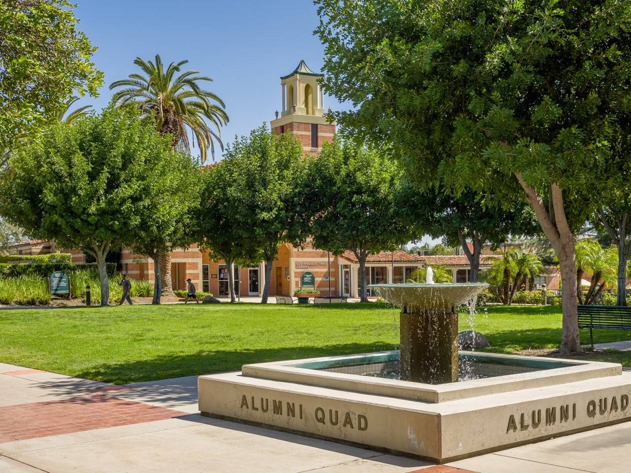 a fountain in a park