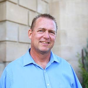a person in a blue shirt