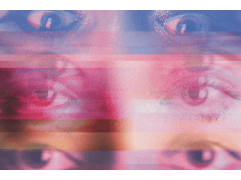 a close up of eyes