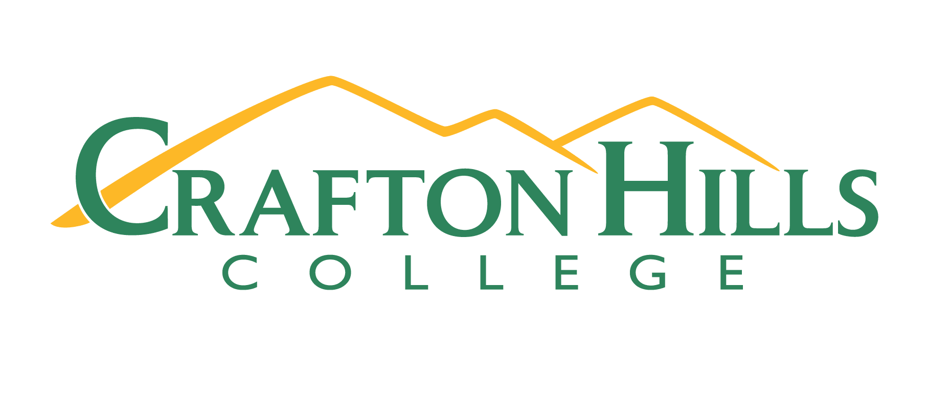 a logo with mountains in the background