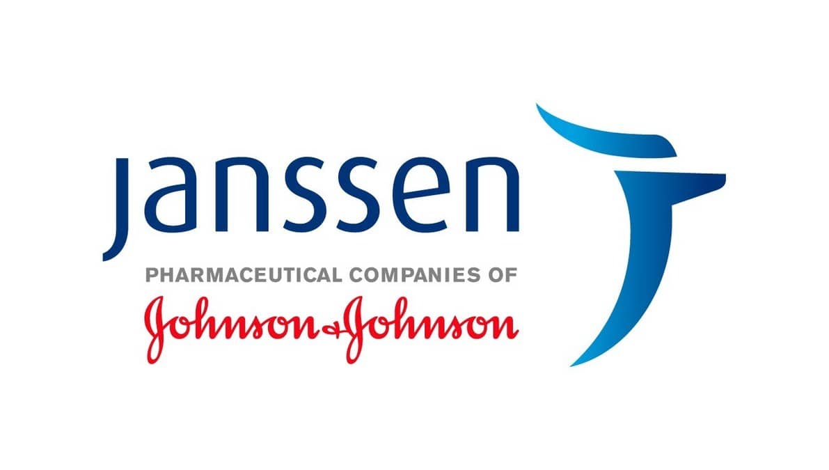 a blue logo with red text