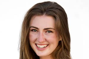 a close-up of a person smiling