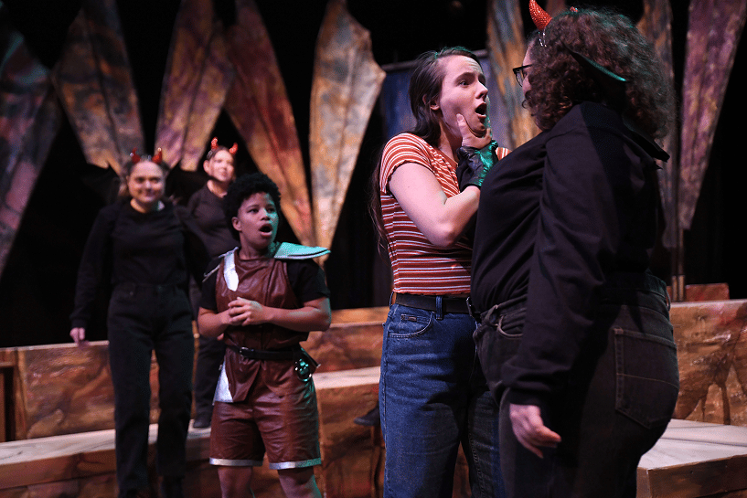 a group of people on a stage