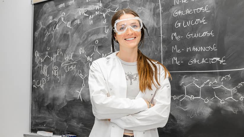 Bio student smiling