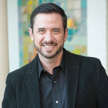 a man in a black suit