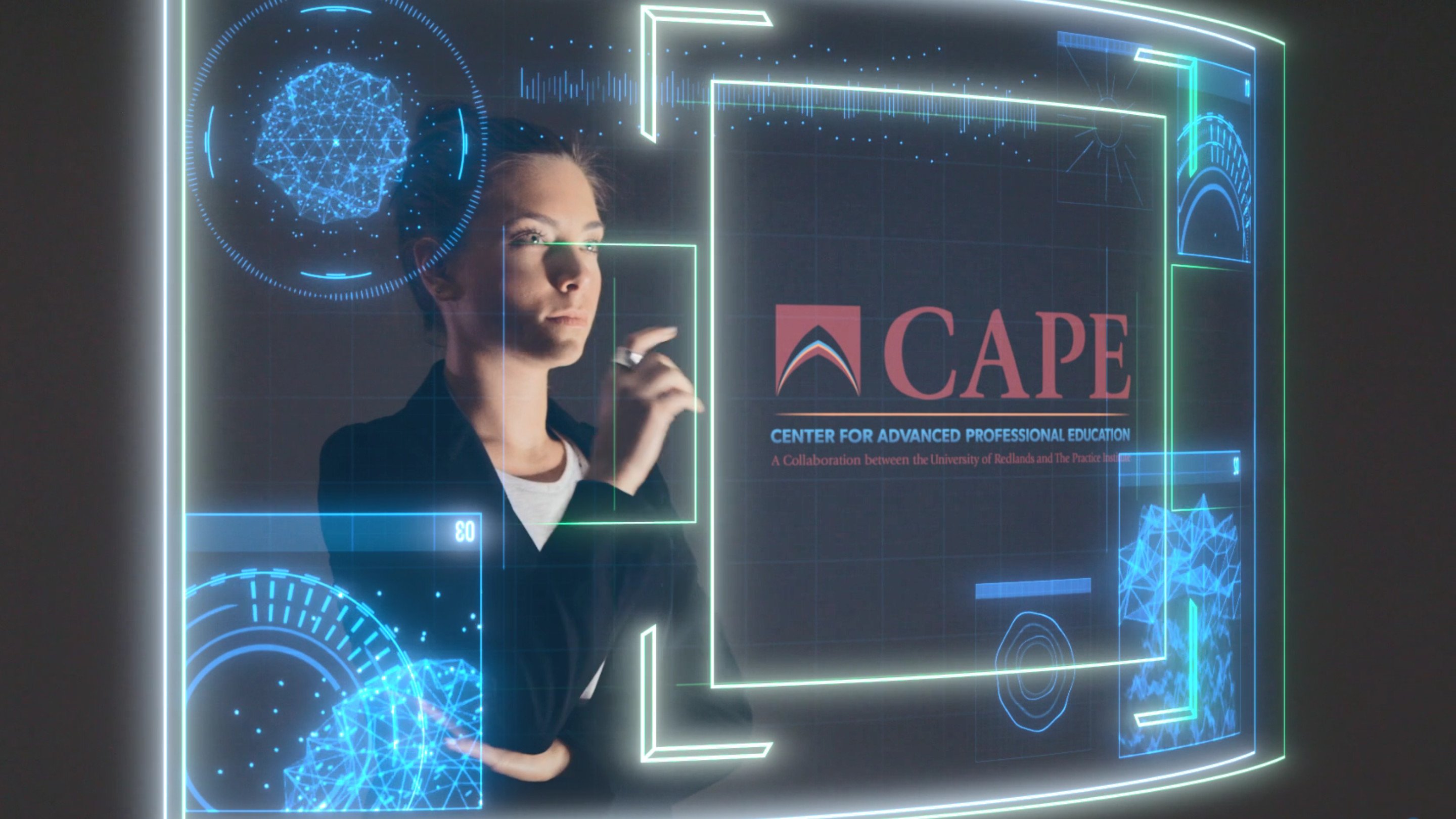 a woman looking at a screen