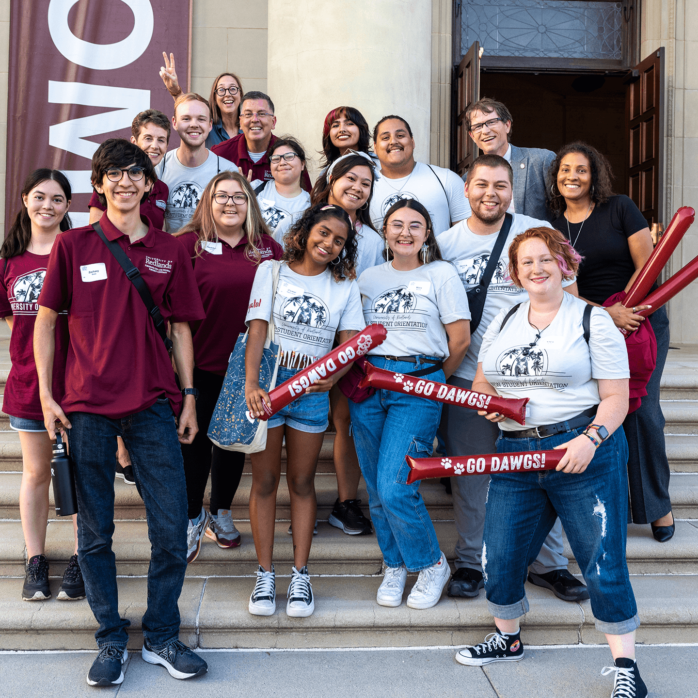 a group of people posing for a photo