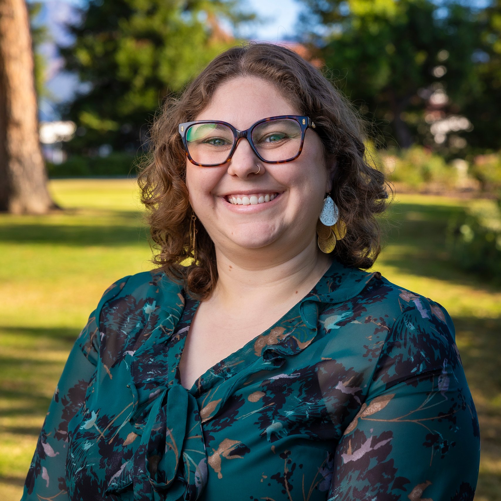 a woman smiling at camera