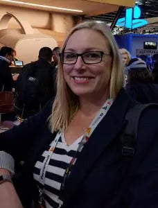 a woman smiling at camera