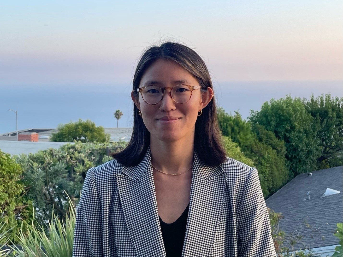 a woman smiling at camera
