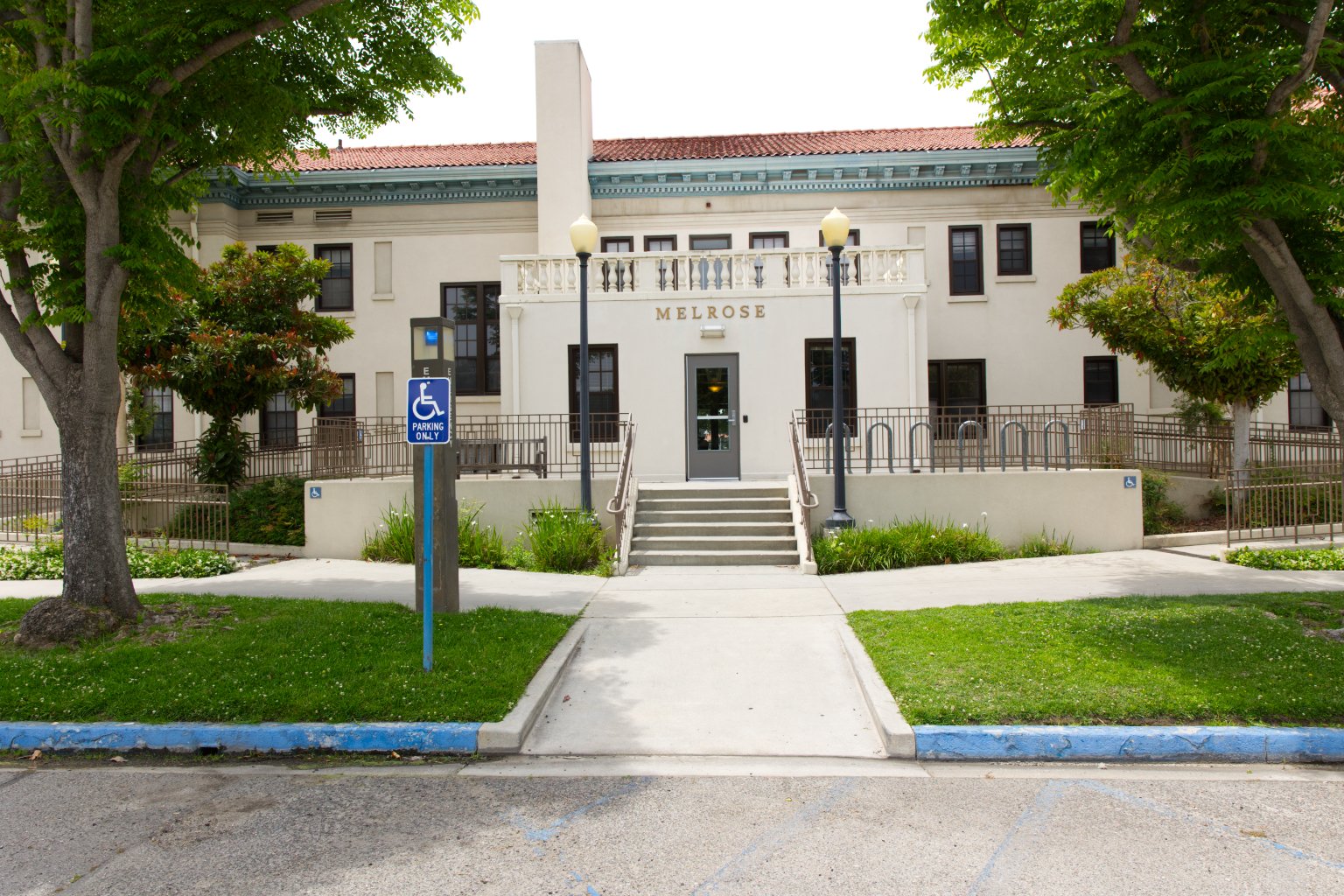 a building with a sign on the front