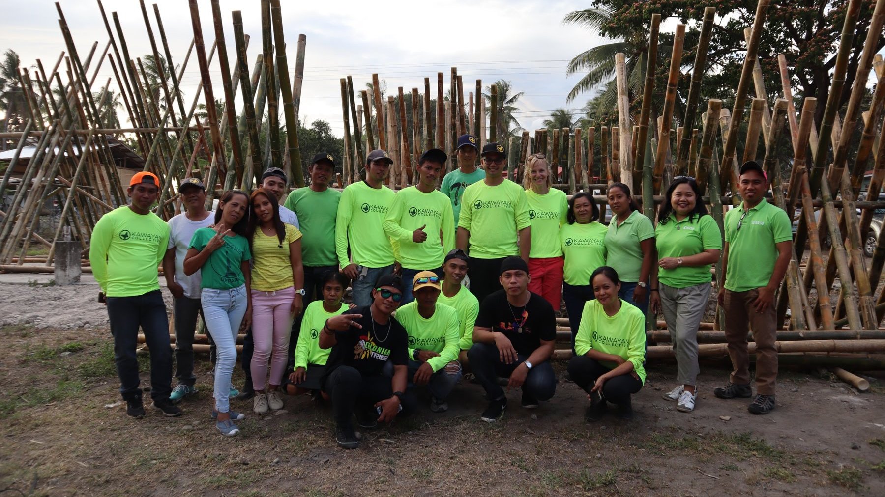 a group of people posing for a photo
