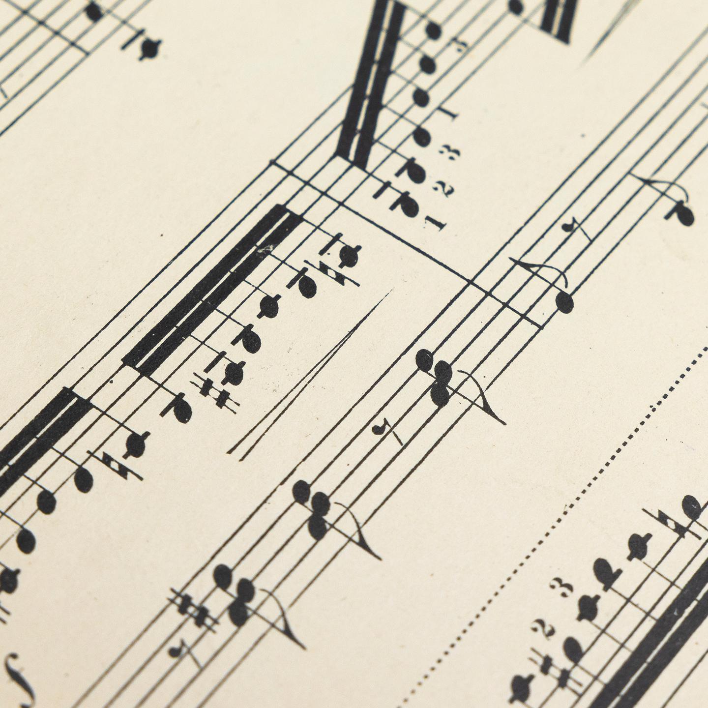 a sheet of music with notes