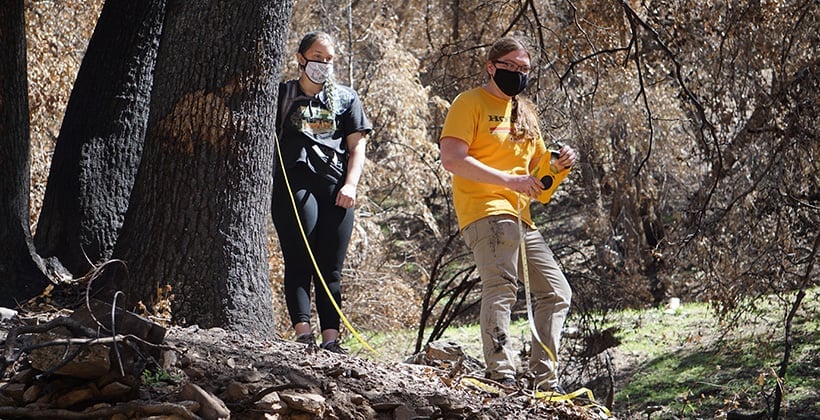 a couple of people wearing face masks