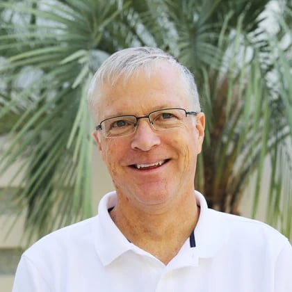 a man in a white shirt