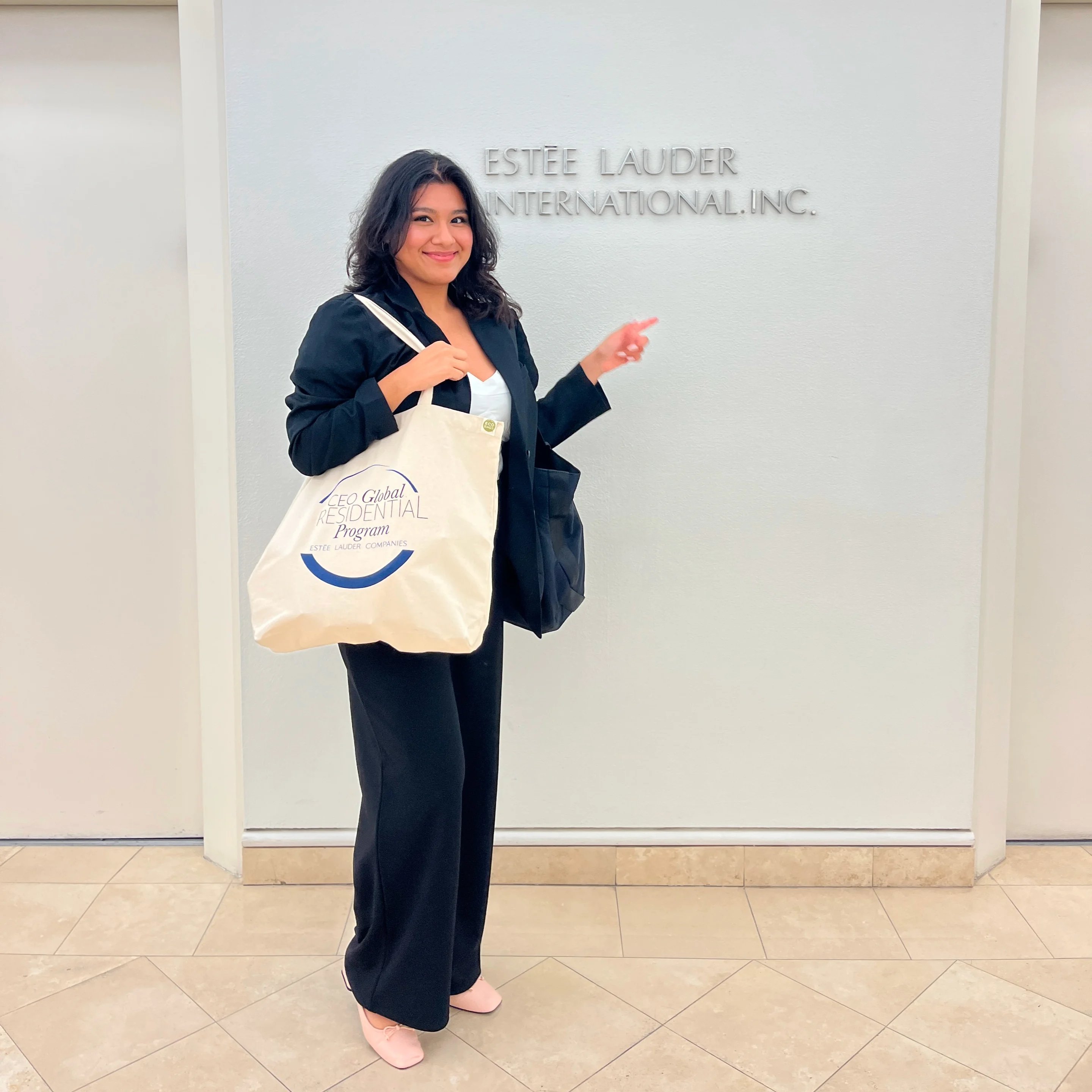 a woman holding a bag