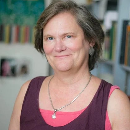 a woman smiling at camera