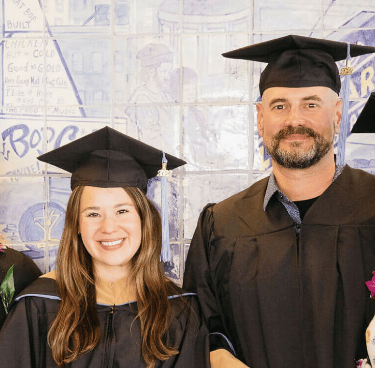 a group of people in graduation gowns