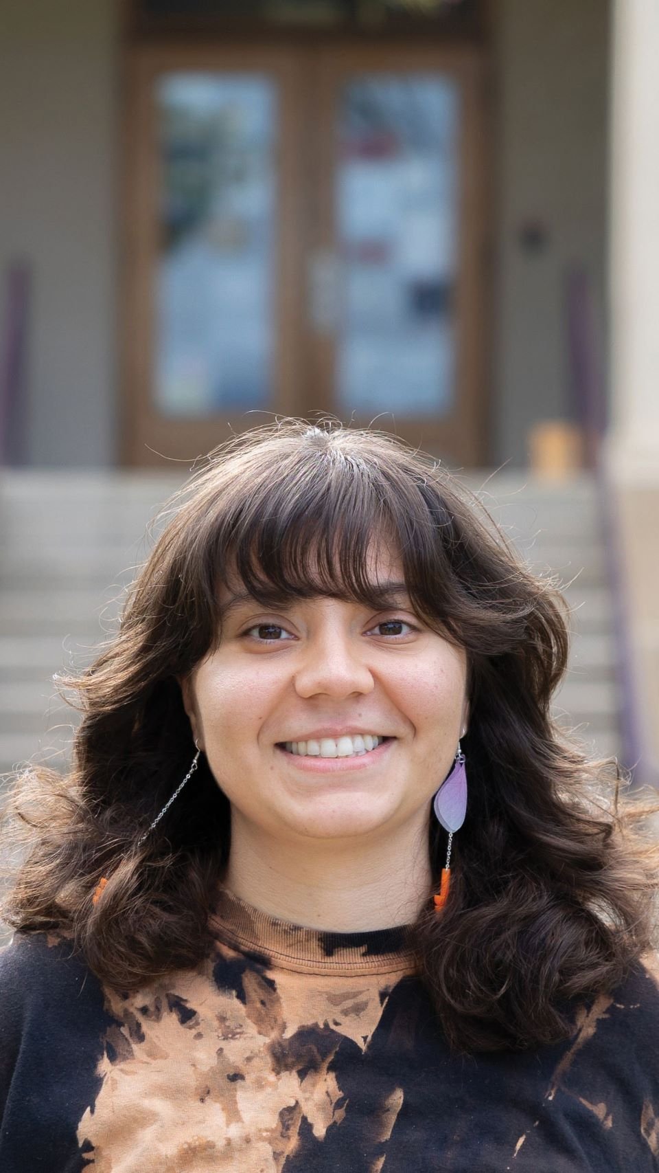 a woman smiling at camera