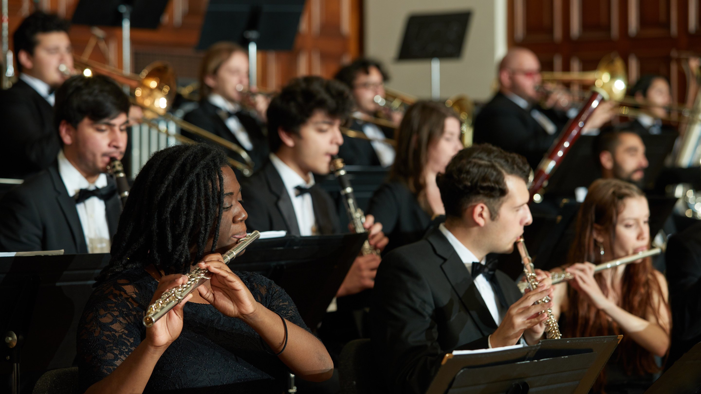 a group of people playing instruments