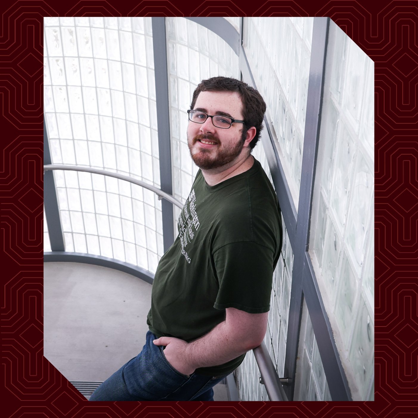 a man leaning on a railing