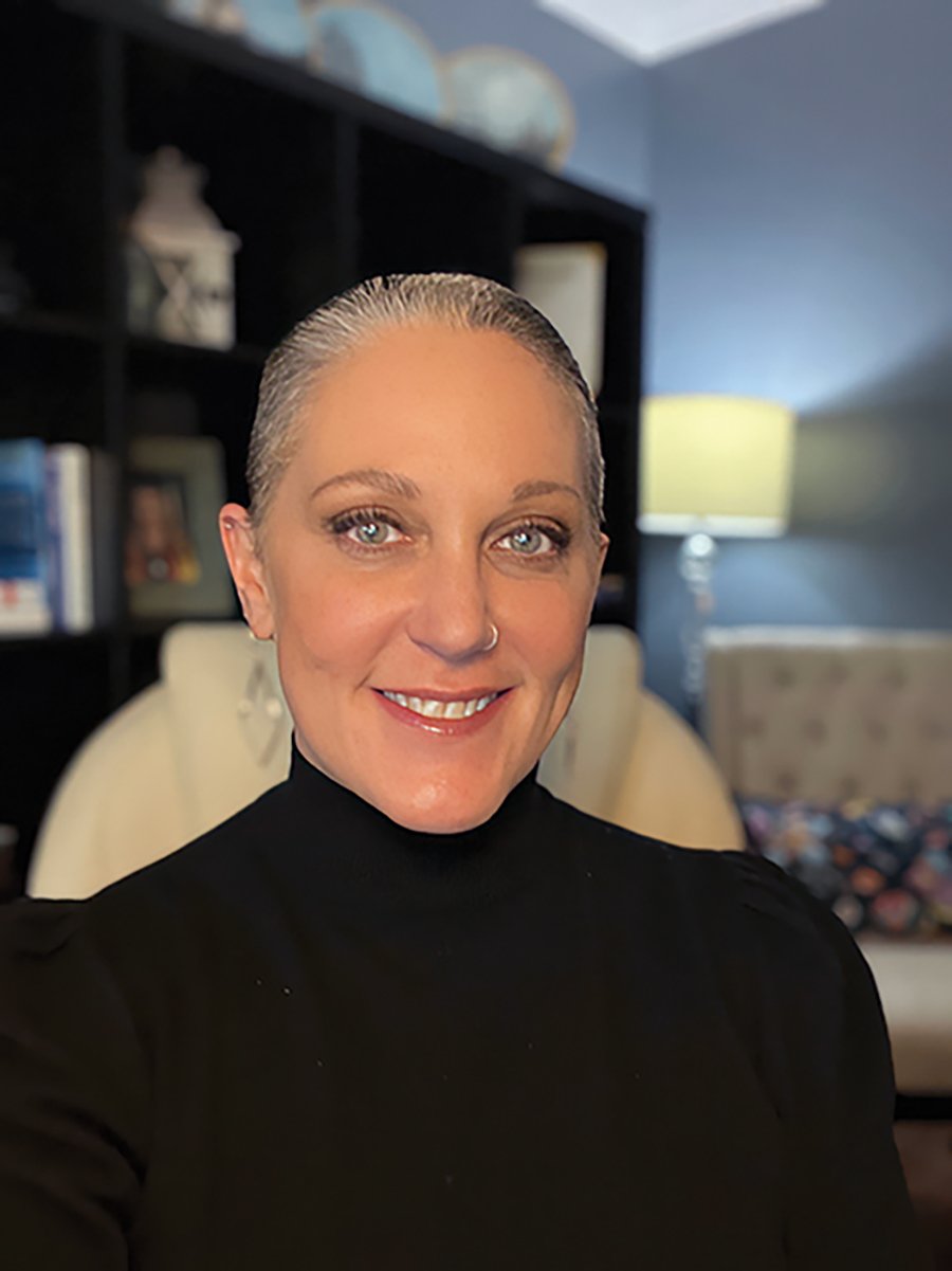 a woman smiling at camera