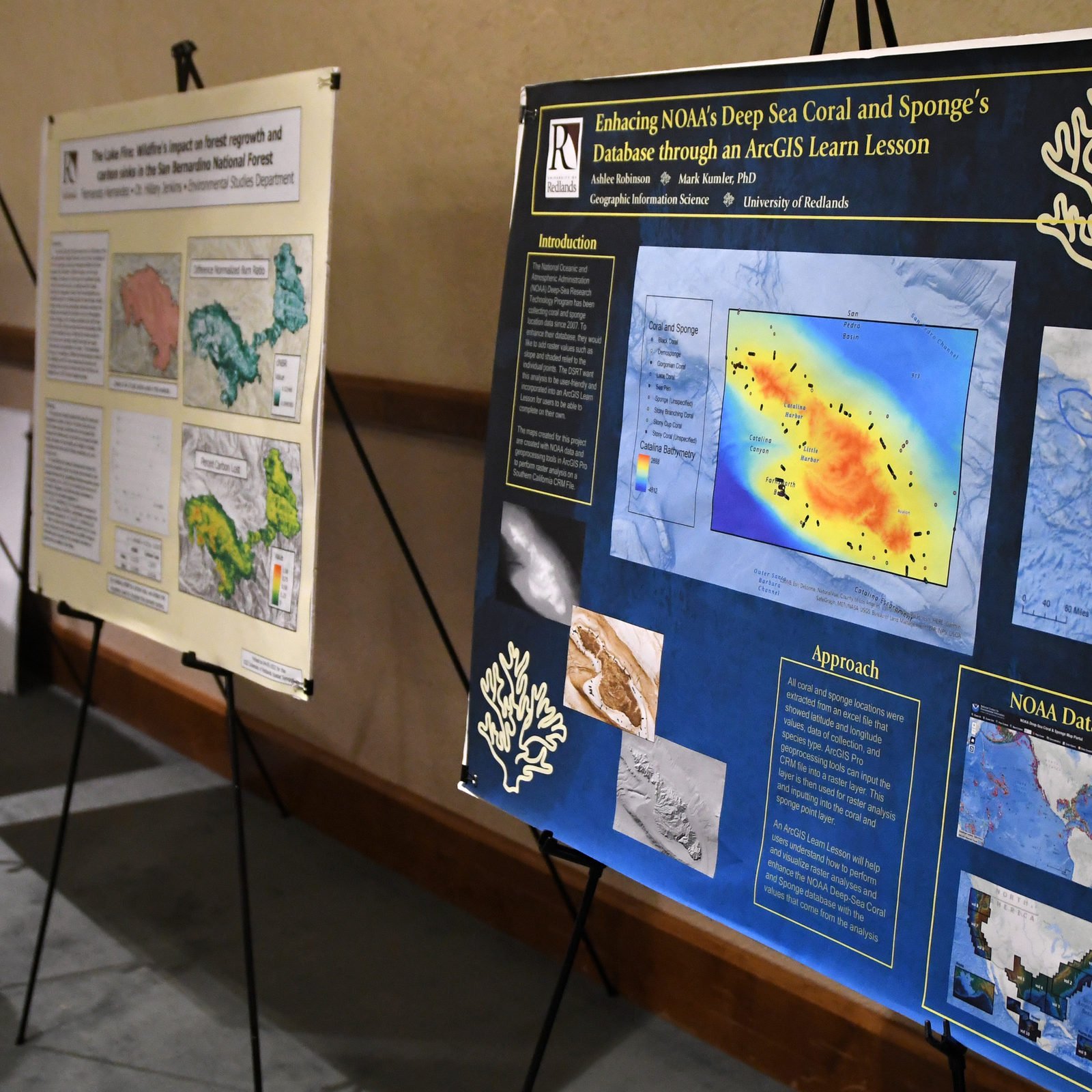 a poster board with maps on it