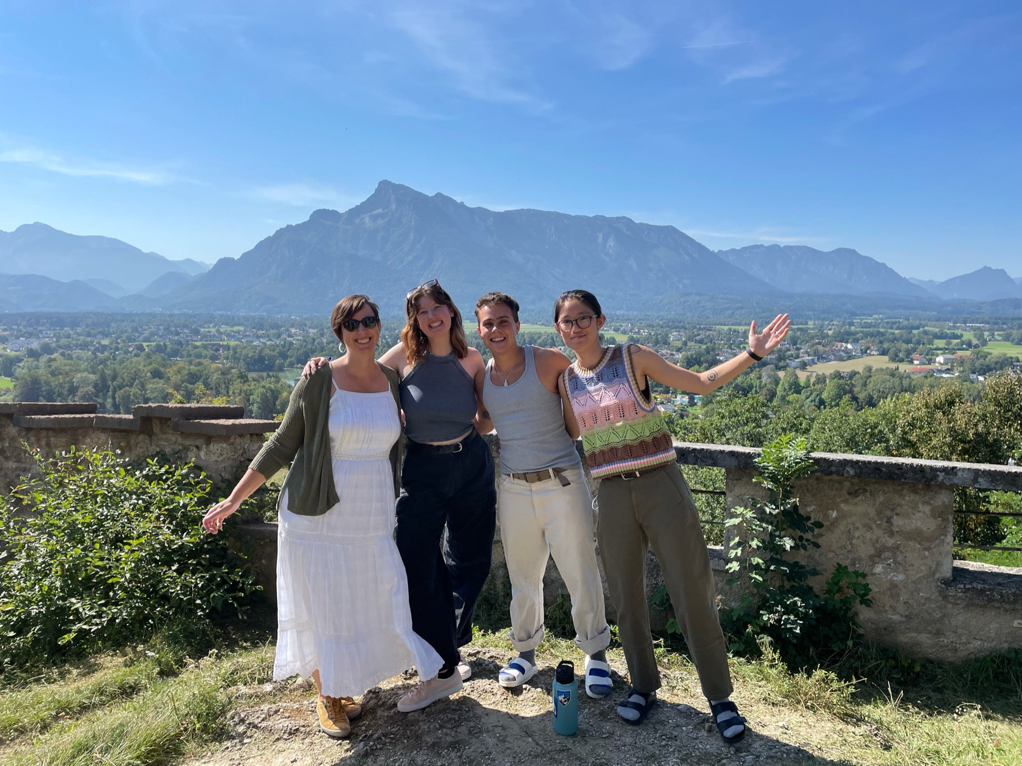 a group of women posing for a picture