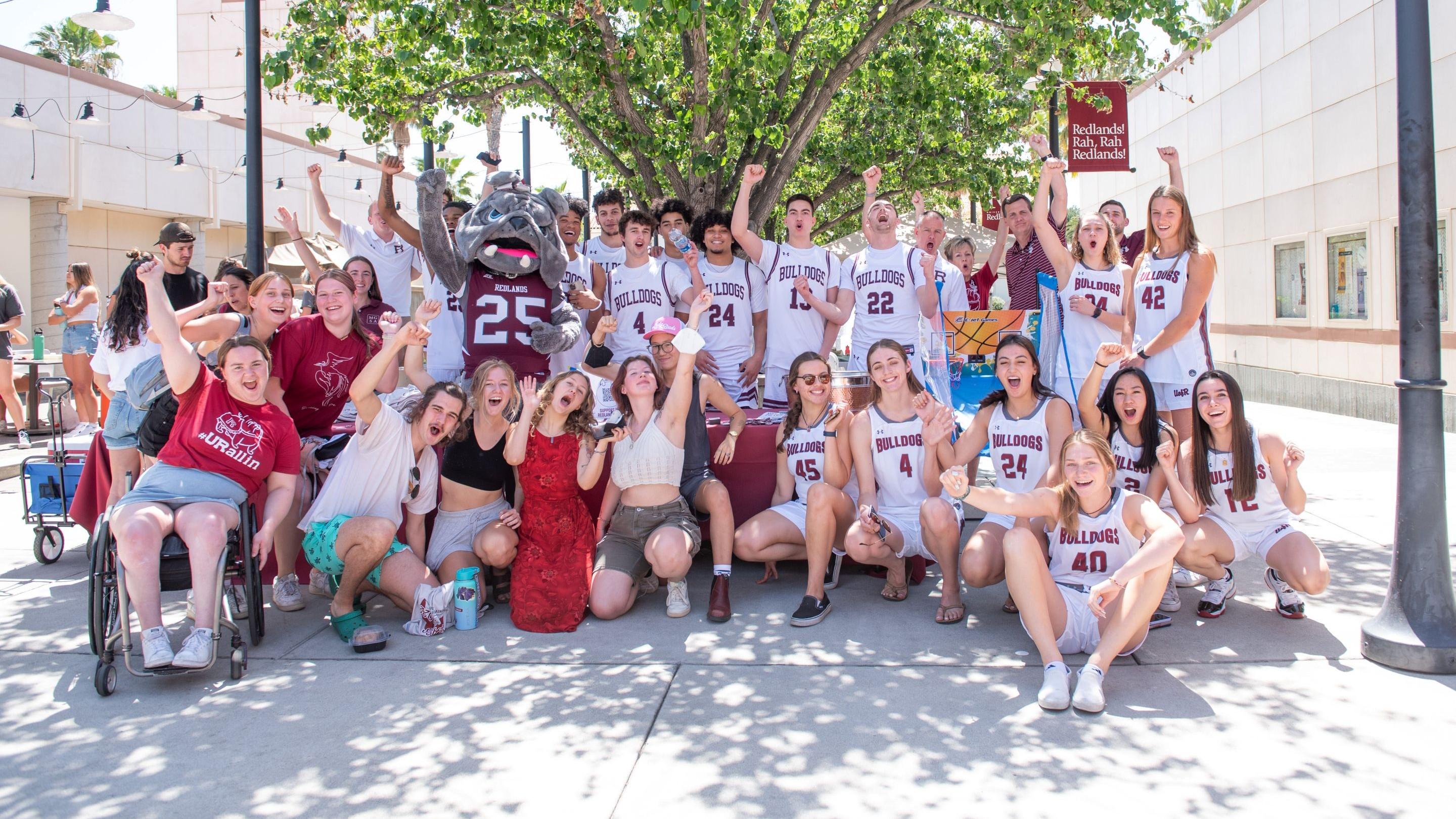 a group of people posing for a photo
