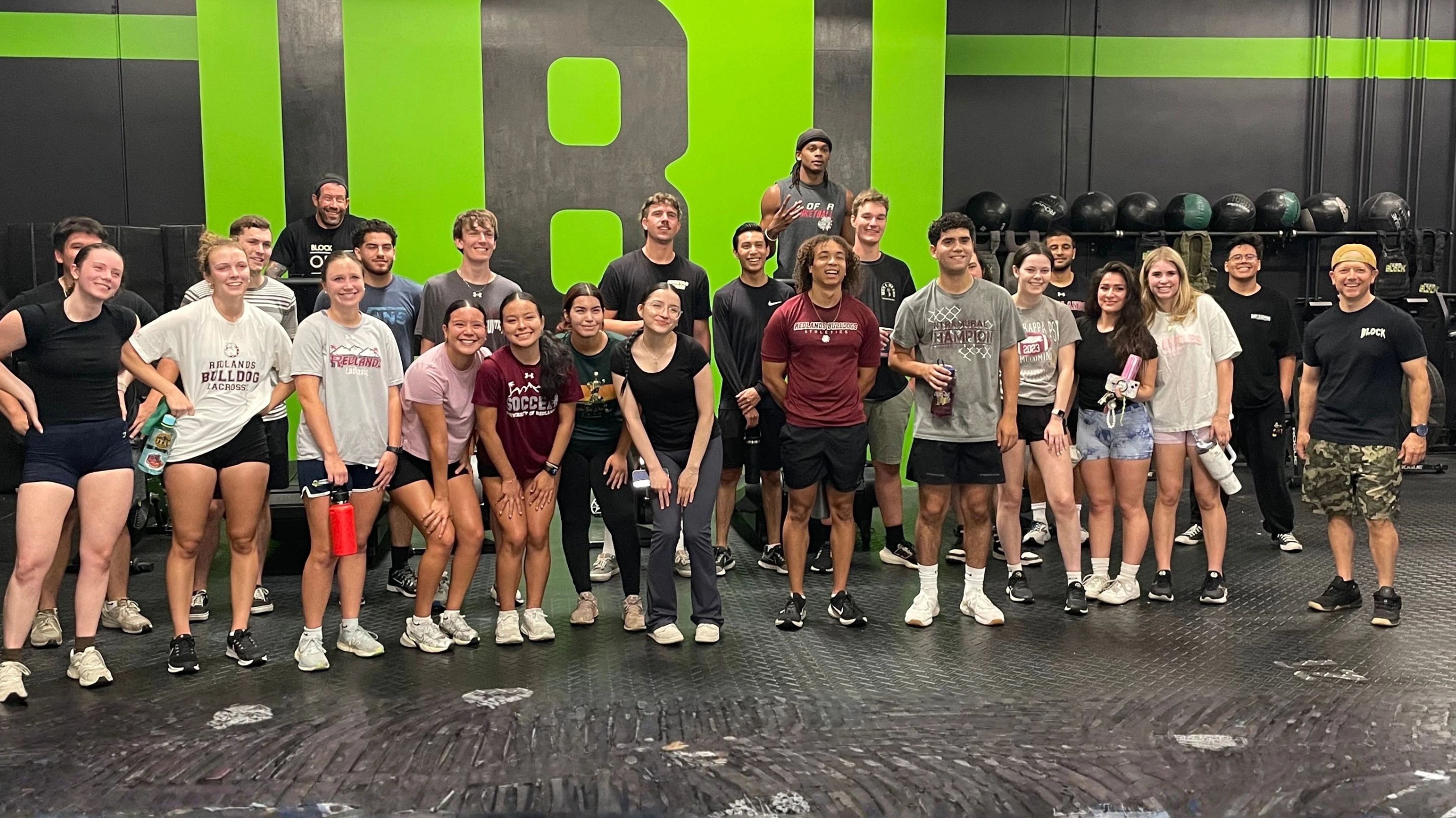 a group of people posing for a photo