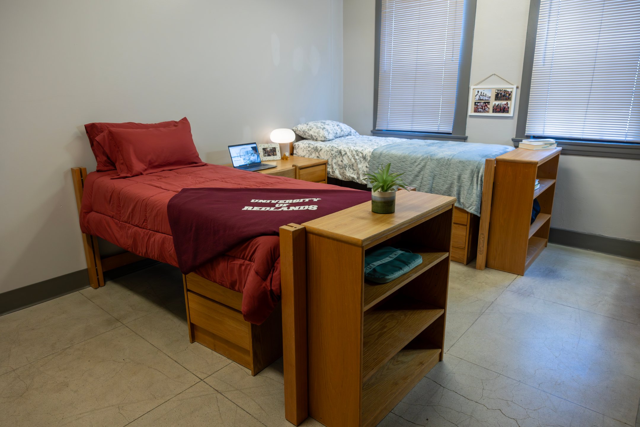 a room with two beds