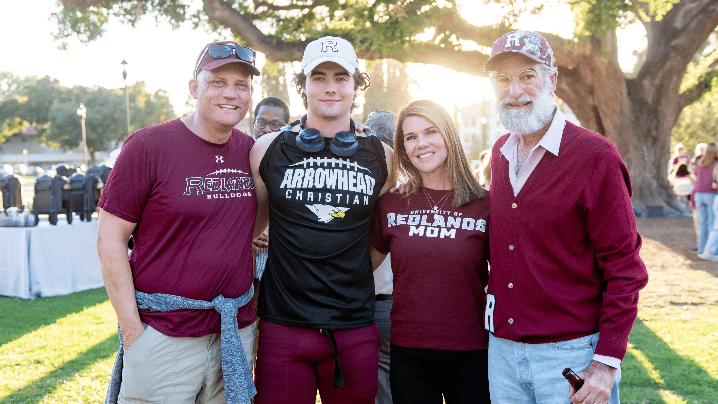 a group of people posing for a photo