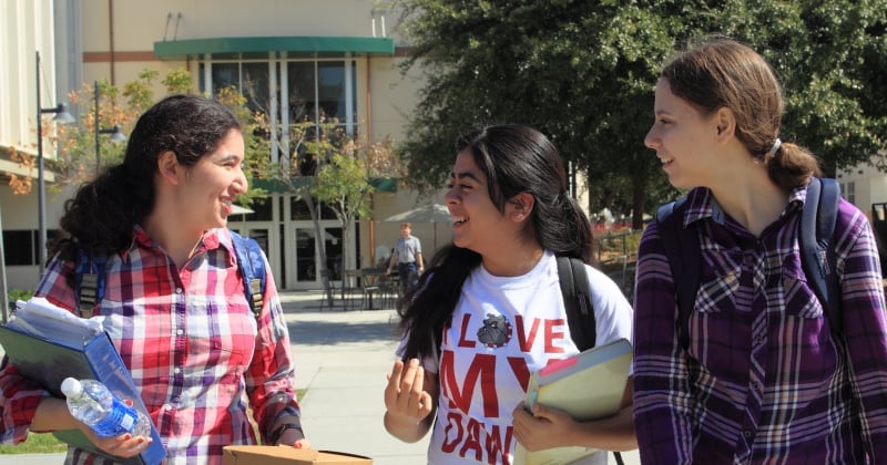 a group of girls outside