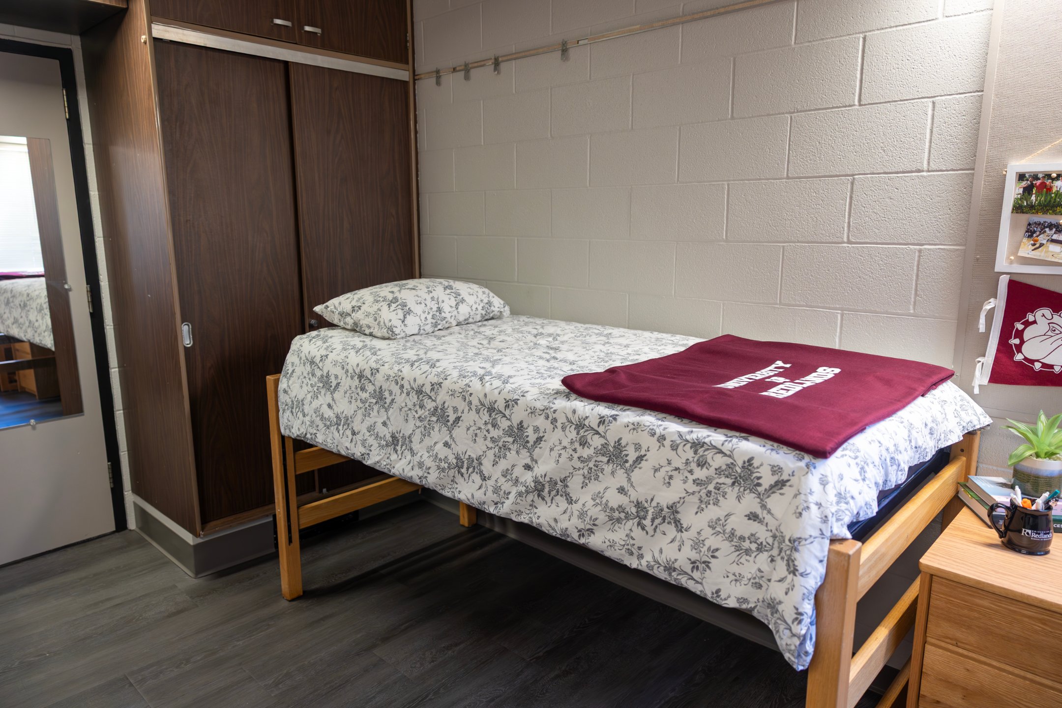 a bed with a blanket on it