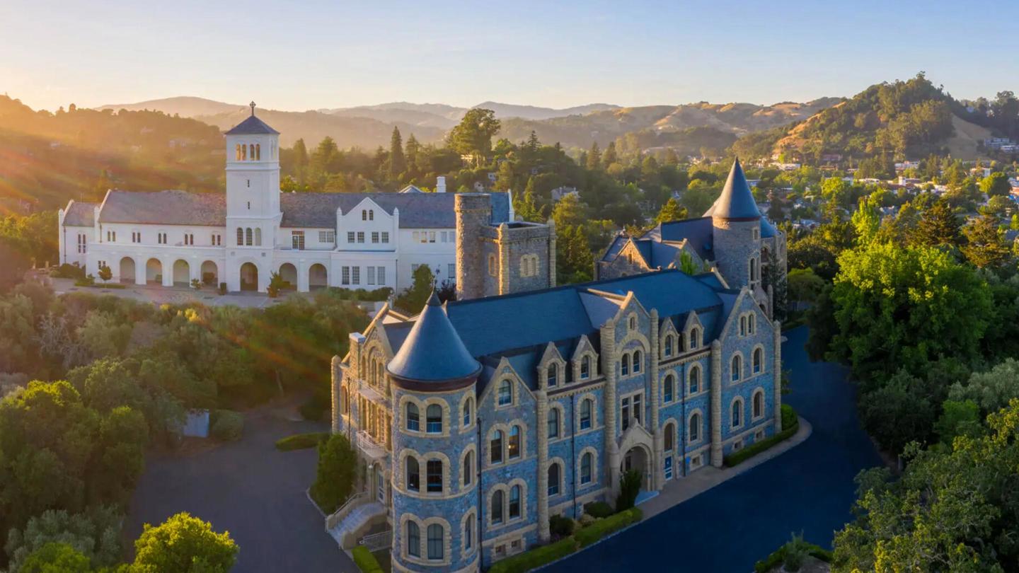 Media masthead - Marin campus drone shot