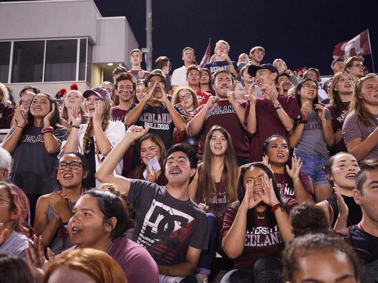 Image card - Bulldogs cheering at football game