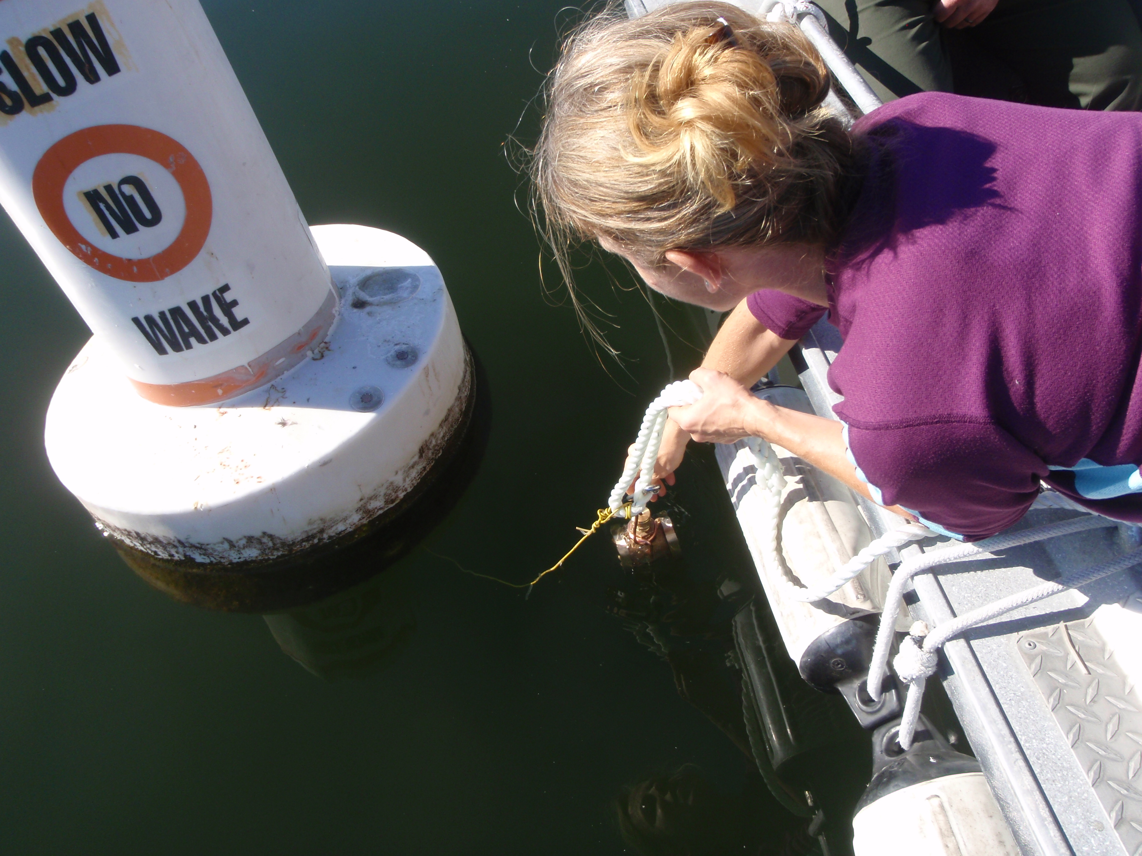 Student deploying in the waters.