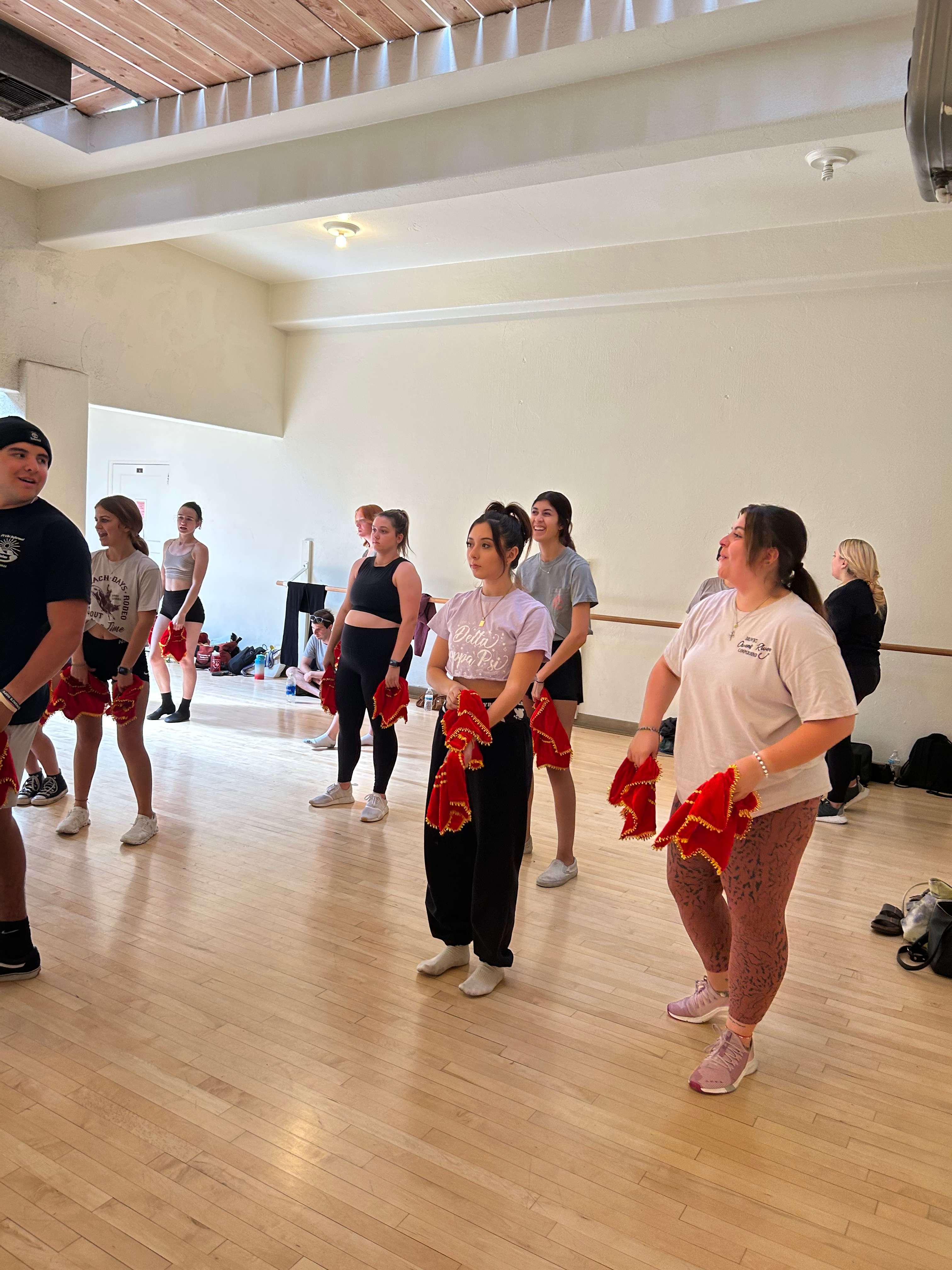 a group of people in a room